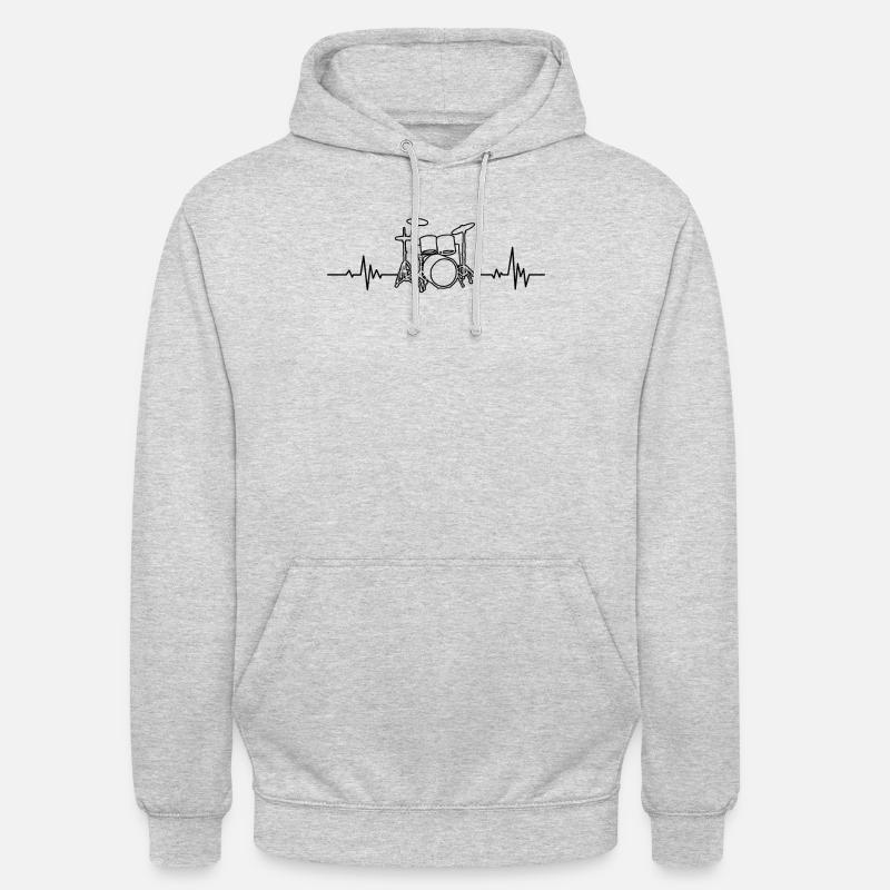 DRUMMER gift drum kit for drummer - Unisex Hoodie - light heather grey