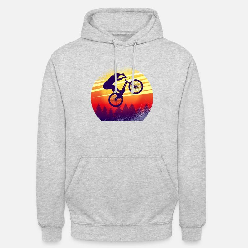 VTT VTT Descente VTT VTT - Sweat-shirt à capuche unisexe - gris clair chiné
