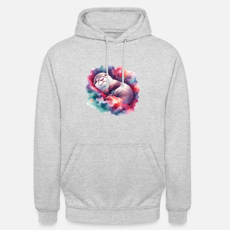Zero Gravity Otter Nap - Unisex Hoodie - light heather grey
