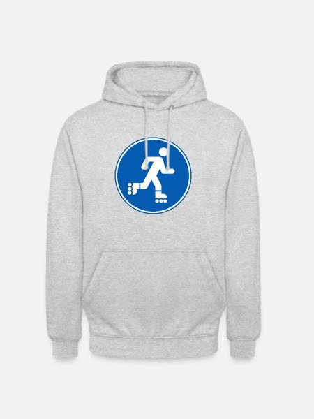 Rollerfahrer, Roller, Roller Sport - Unisex Hoodie - Hellgrau meliert