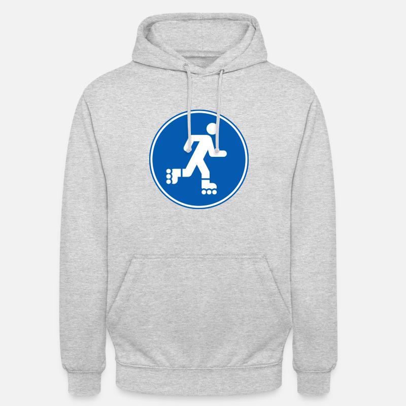 Rollerfahrer, Roller, Roller Sport - Unisex Hoodie - Hellgrau meliert
