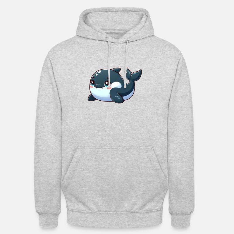 Schwertwal - Unisex Hoodie - Hellgrau meliert