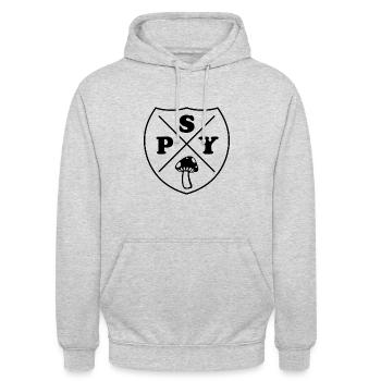 Psy Psytrance Goa - Sweat-shirt à capuche unisexe - gris clair chiné - Devant - Alina (178cm) & Michal (187cm)