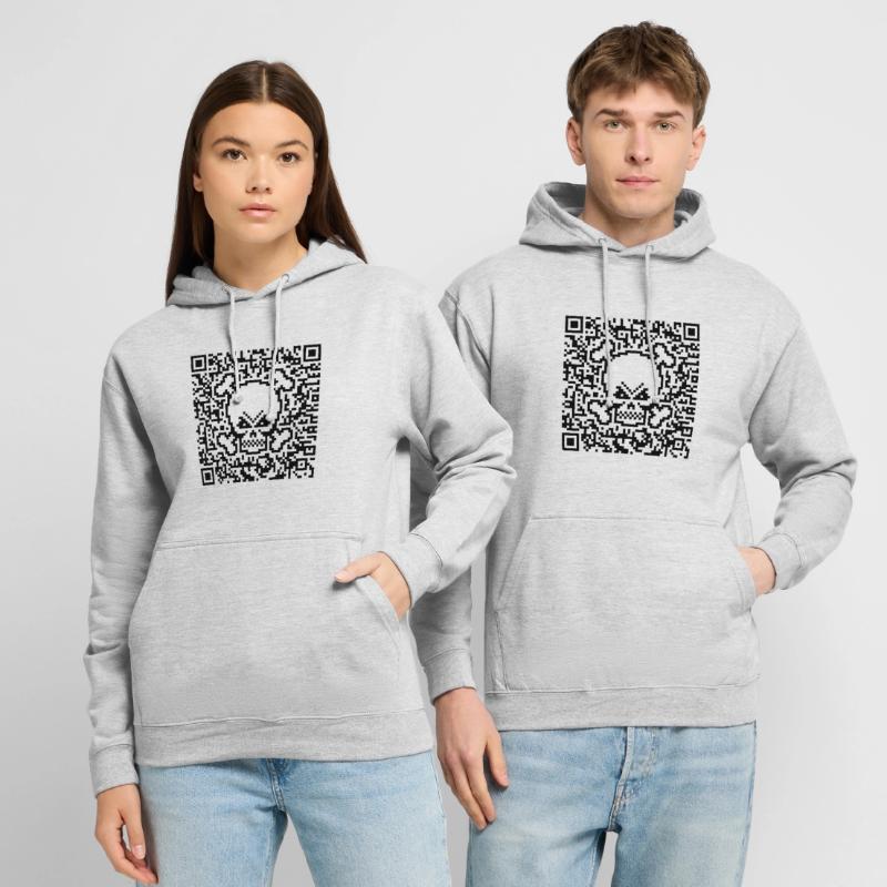 Skull / Skull (Quick Response Code / P) Unisex Hoodie