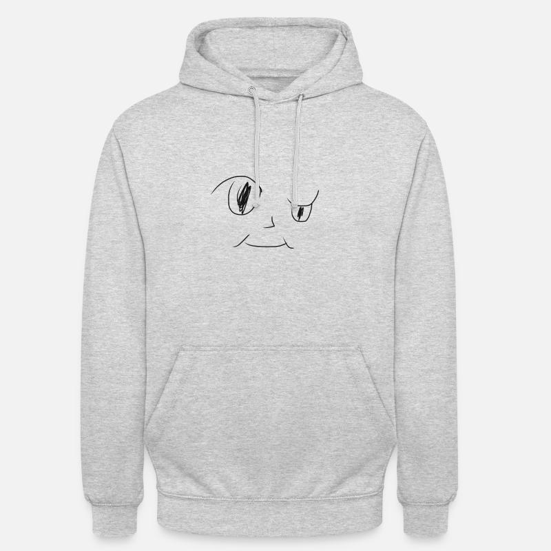 Komisches Gesicht - Unisex Hoodie - Hellgrau meliert
