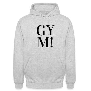 gymnase! - Sweat-shirt à capuche unisexe - gris clair chiné - Devant - Alina (178cm) & Michal (187cm)