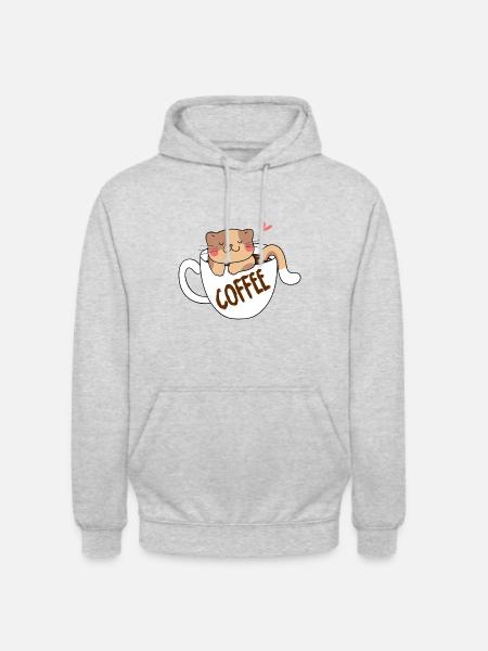 Ocelot coffee - Unisex Hoodie - light heather grey