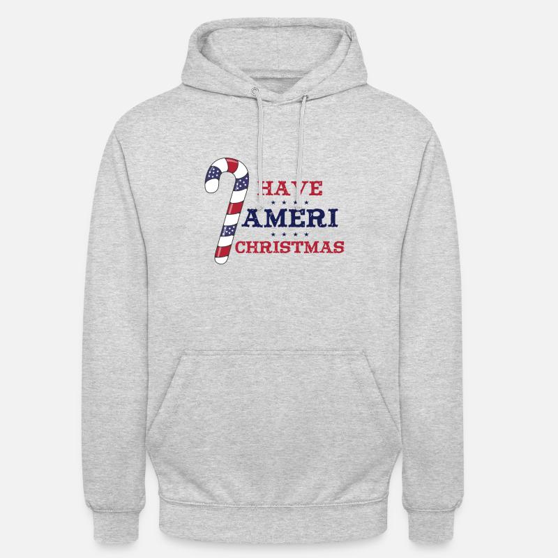 Have Ameri Christmas - Unisex Hoodie - Hellgrau meliert