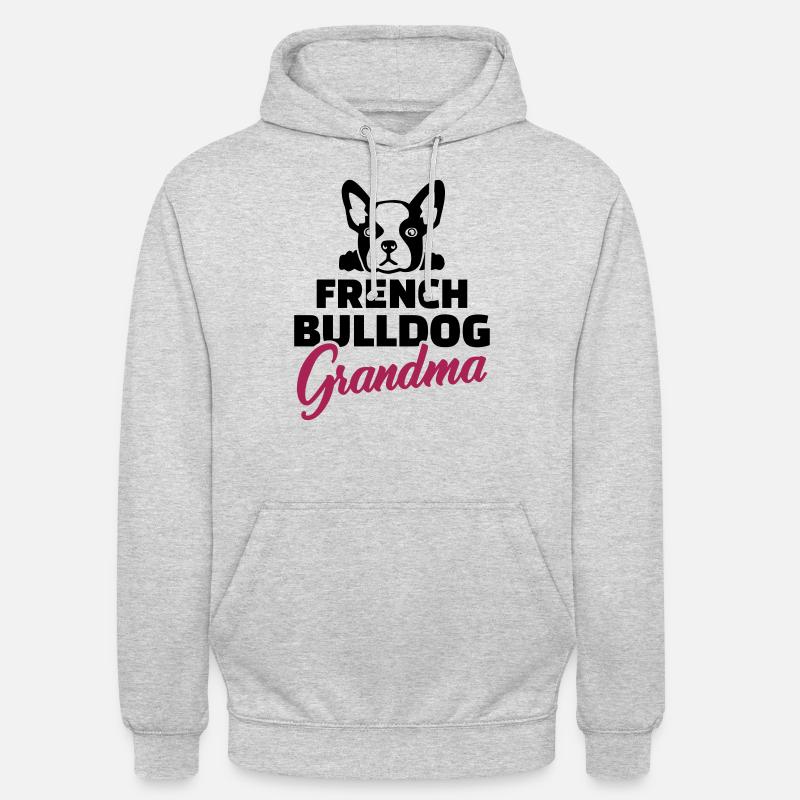 Français Bouledogue - Sweat-shirt à capuche unisexe - gris clair chiné
