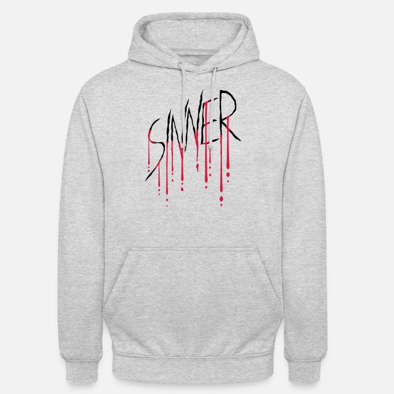 Sinner Wunde Kratzer - Unisex Hoodie - Hellgrau meliert