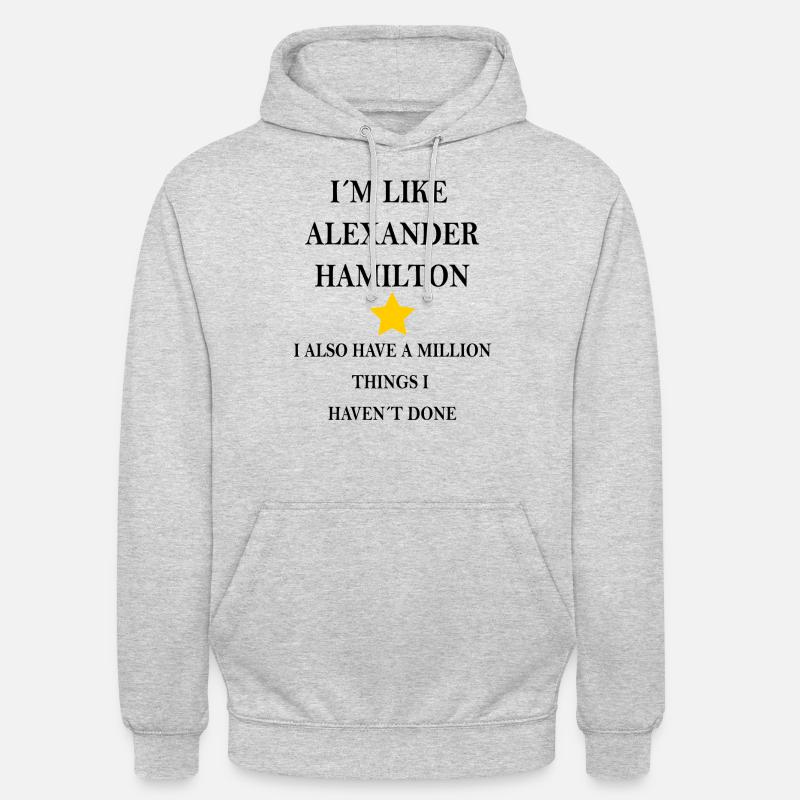 Hamilton - Sweat-shirt à capuche unisexe - gris clair chiné