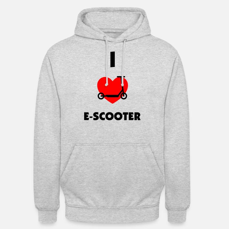 E-Scooter E-Roller Scooter - Sweat-shirt à capuche unisexe - gris clair chiné