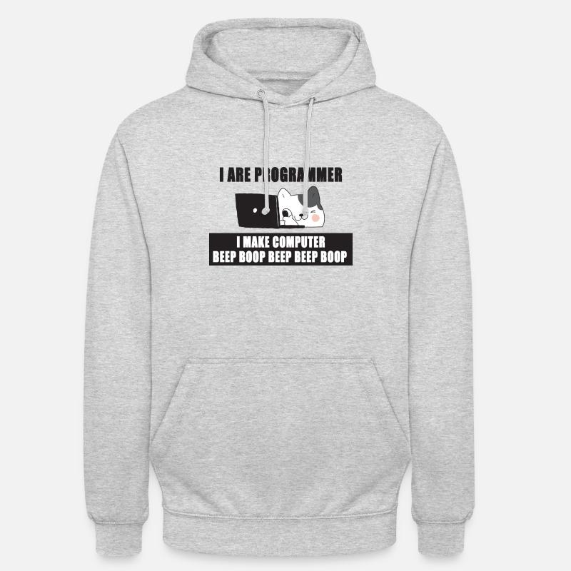 Je suis programmeur - Sweat-shirt à capuche unisexe - gris clair chiné