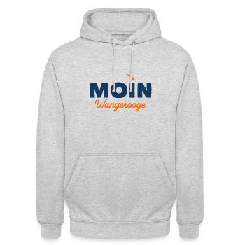Nordsee Moin Wangerooge - Unisex Hoodie - Hellgrau meliert - Vorne - Alina (178cm) & Michal (187cm)