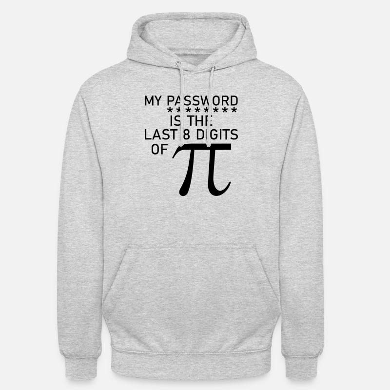 Mathématicien cadeau Physique des scientifiques Pi - Sweat-shirt à capuche unisexe - gris clair chiné