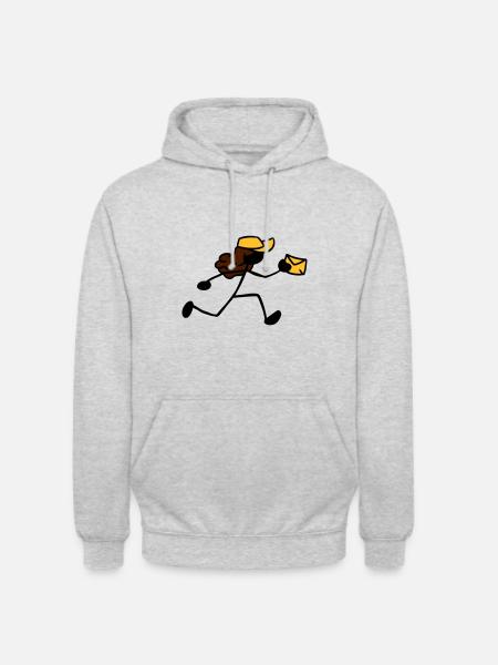 Postman Letter Deliverer Courier - Unisex Hoodie - light heather grey