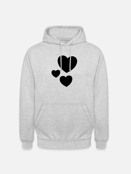Heart Heart - Unisex Hoodie - light heather grey
