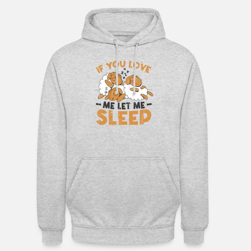 Mignon mouton endormi - Sweat-shirt à capuche unisexe - gris clair chiné