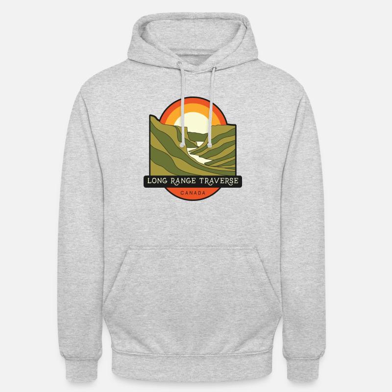 Long Range Traverse – Kanada - Unisex Hoodie - Hellgrau meliert