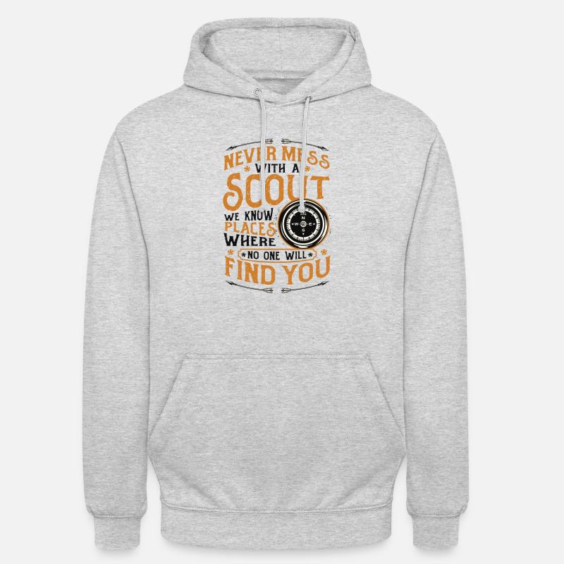 Never mess with a scout - Unisex Hoodie - light heather grey
