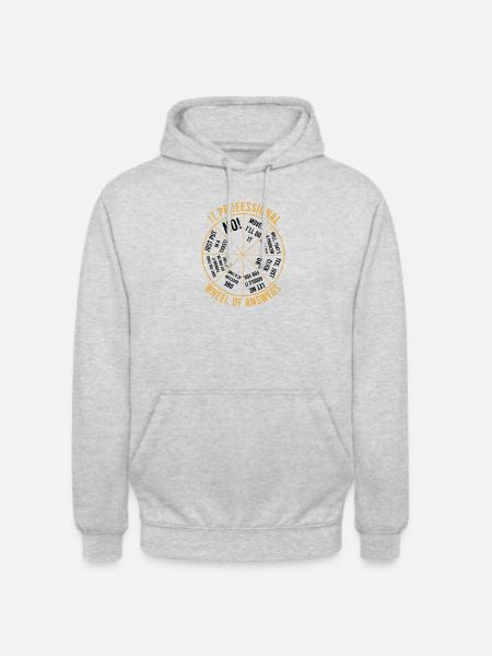 Antwortrad für IT-Experten - Computer - Unisex Hoodie - Hellgrau meliert