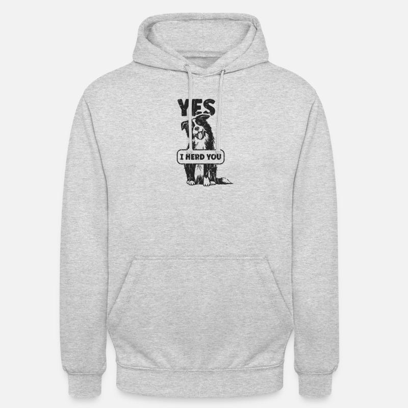 Oui, je vous rassemble - élevage - Sweat-shirt à capuche unisexe - gris clair chiné