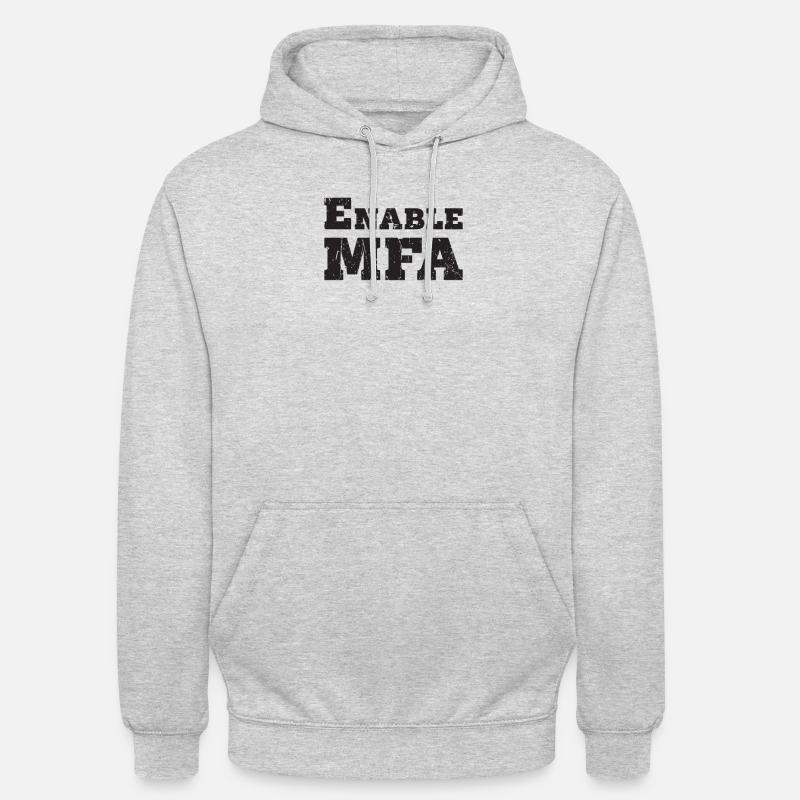 Enable MFA - cyber security - Unisex Hoodie - light heather grey