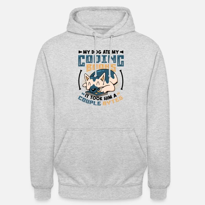 Hund Bytes Code Computer Scherz Programmierung Unisex Hoodie