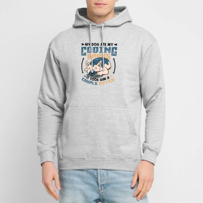 Hund Bytes Code Computer Scherz Programmierung Unisex Hoodie