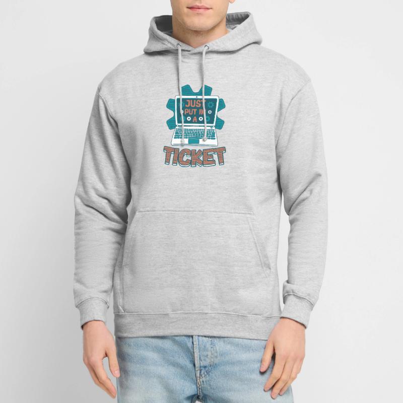 Ouvrez simplement un ticket Help Desk Tech Support Sweat-shirt à capuche unisexe