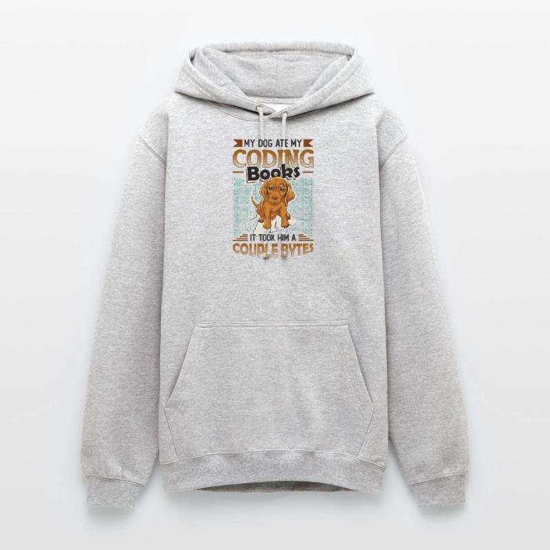 Dog Bytes Code Computer Joke Programming Unisex Hoodie