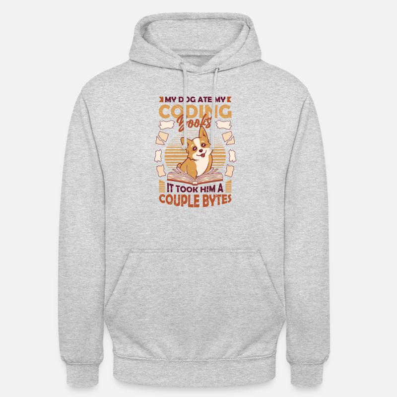 Hund Bytes Code Computer Witz Programmierung Unisex Hoodie