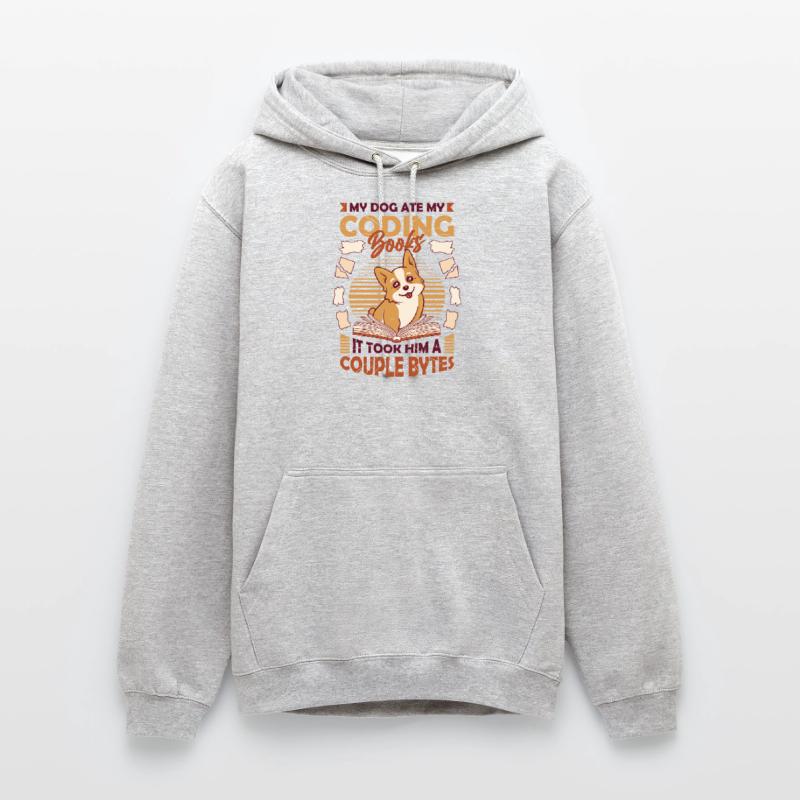 Dog Bytes Code Computer Joke Programming Unisex Hoodie
