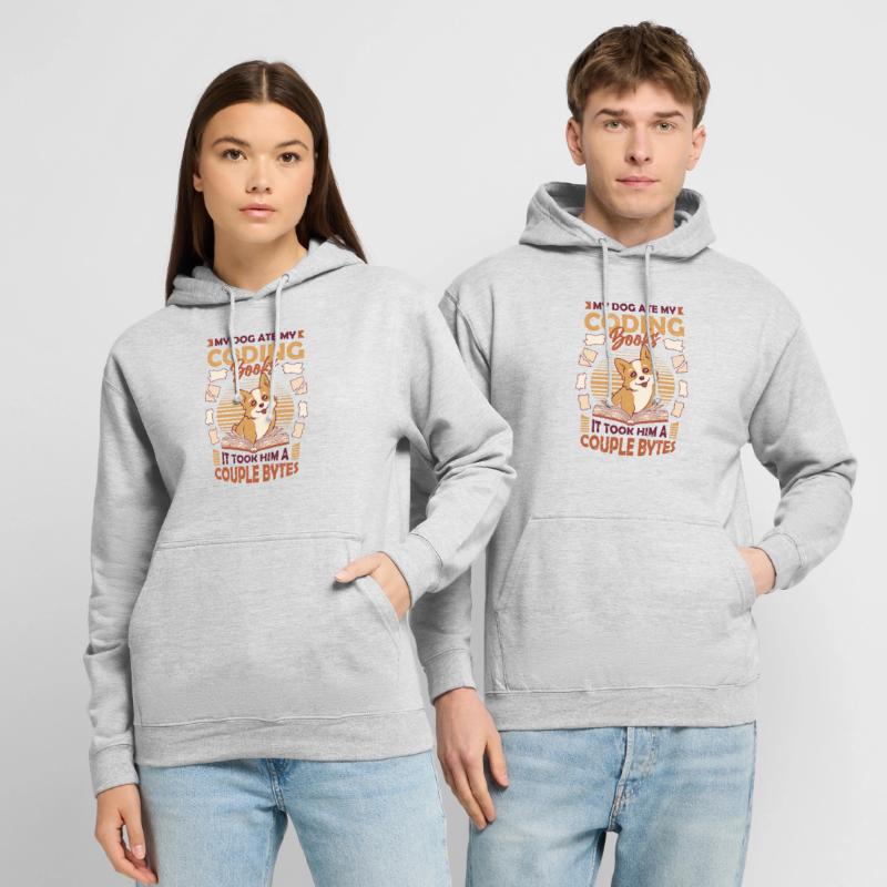 Hund Bytes Code Computer Witz Programmierung Unisex Hoodie