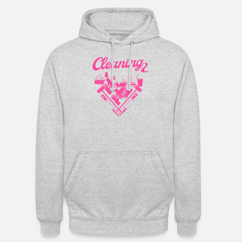 Femme de ménage Nettoyeuse - Sweat-shirt à capuche unisexe - gris clair chiné