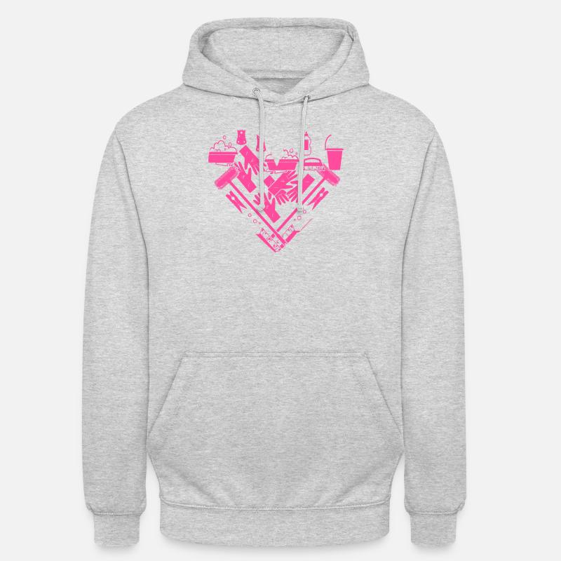 Femme de ménage Nettoyeuse - Sweat-shirt à capuche unisexe - gris clair chiné