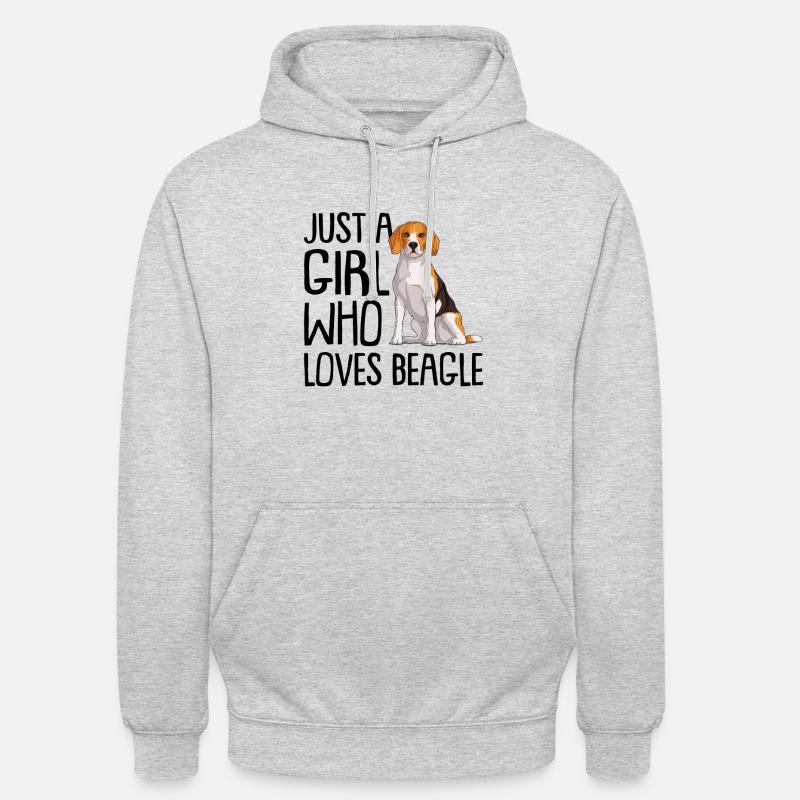 Beagle - Sweat-shirt à capuche unisexe - gris clair chiné