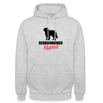 Bernhardiner - Unisex Hoodie - Hellgrau meliert - Vorne - Alina (178cm) & Michal (187cm)