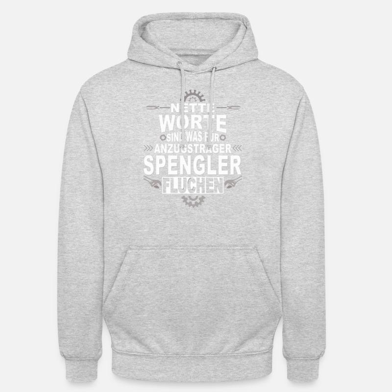 Dachdecker Handwerker Spengler - Unisex Hoodie - Hellgrau meliert