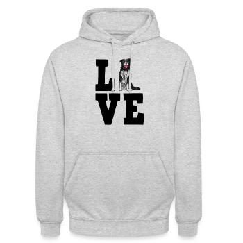 Border Collie - Unisex Hoodie - light heather grey - Front - Alina (178cm) & Michal (187cm)