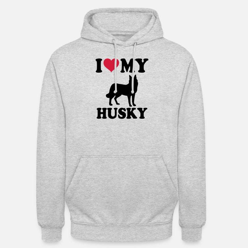 husky - Unisex-hettegenser - lysgrå melert