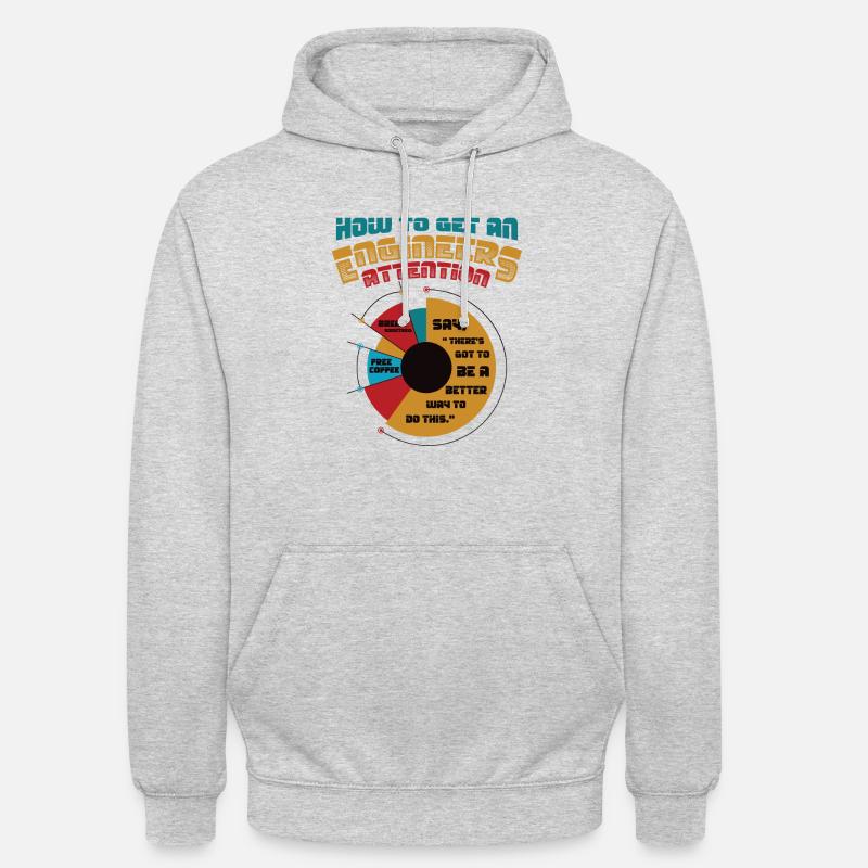 Engineers, Attention Better Way, Technology - Unisex Hoodie - light heather grey