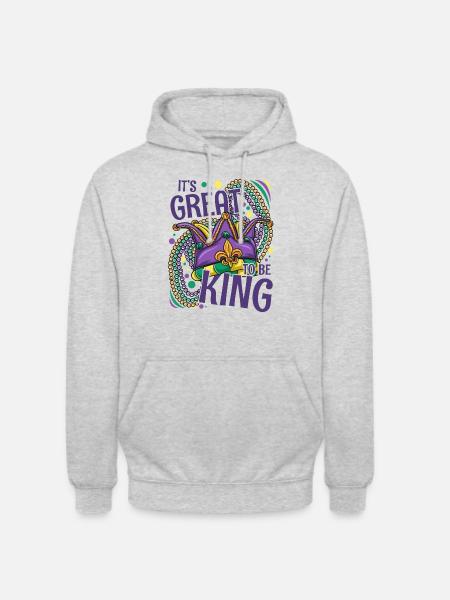 Mardi Gras Fasching Karneval - Unisex Hoodie - Hellgrau meliert