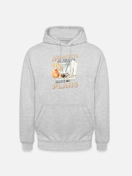 Architects always have plans, architecture - Unisex Hoodie - light heather grey