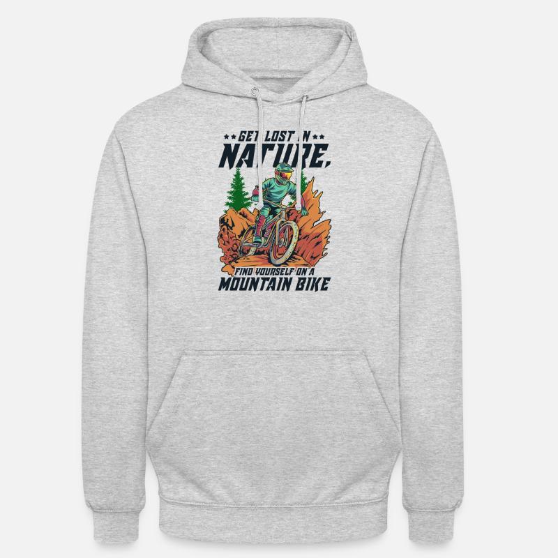 VTT VTT Descente VTT - Sweat-shirt à capuche unisexe - gris clair chiné