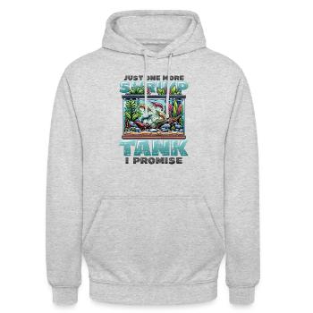 Garnelen Züchter Garnelen Aquarium - Unisex Hoodie - Hellgrau meliert - Vorne - Alina (178cm) & Michal (187cm)