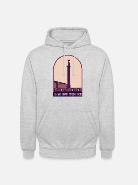 Amsterdam Marathon - Unisex Hoodie - light heather grey