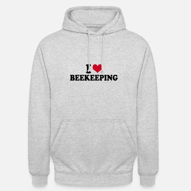 J’aime l’apiculture Les apiculteurs - Sweat-shirt à capuche unisexe - gris clair chiné
