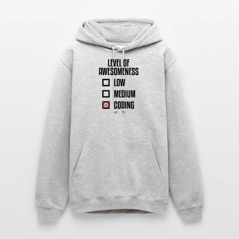 Level Of Awesomeness Low Medium Coding Programming Unisex Hoodie