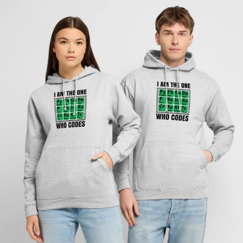 I Am The One Who Codes Programming Programmer Nerd Unisex Hoodie
